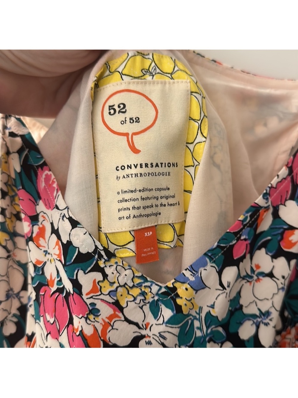 Conversations by Anthropologie Colloquial Bias Patchwork Dress - Multi Floral - Picture 6 of 10